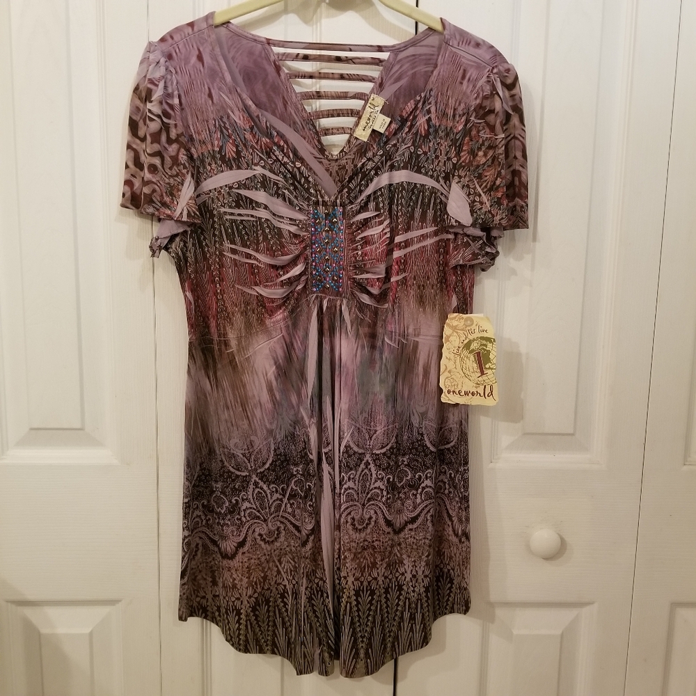 Womens ONE WORLD top